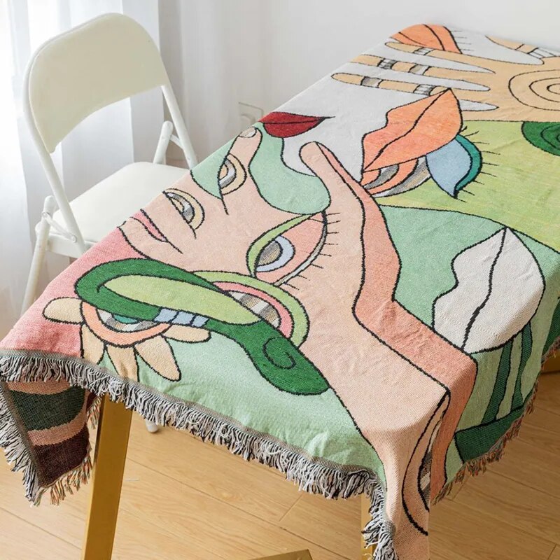 Abstract Graphic Art Throw Blanket