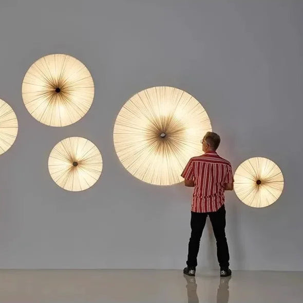 Yū Tokyo Japanese Wabi-Sabi Fabric Pendant Chandelier