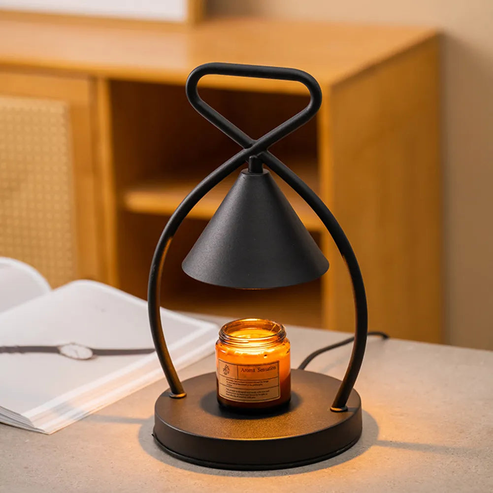 Black Metal Frame Dimmable Candle Warmer
