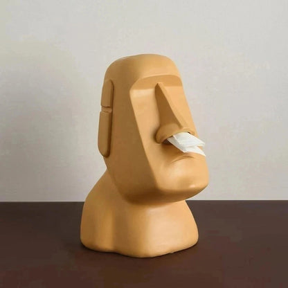 Moai Stone Statue Tissue Holder