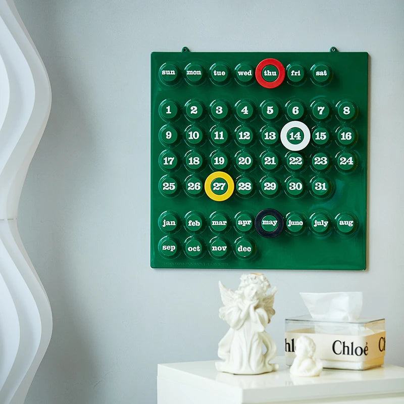 Retro Ring A Date Wall Mounted Calendar