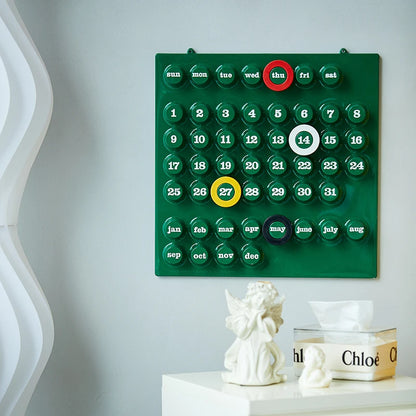 Retro Ring A Date Wall Mounted Calendar