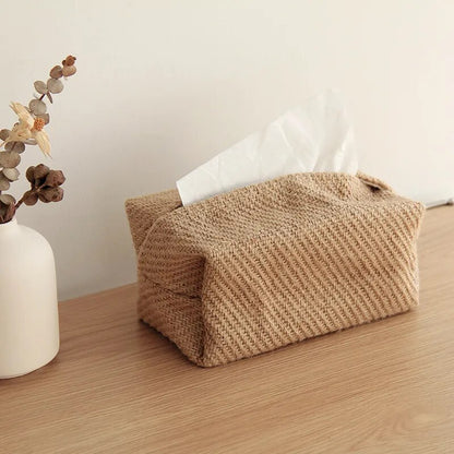 Retro Japanese Style Cotton Linen Tissue Holder
