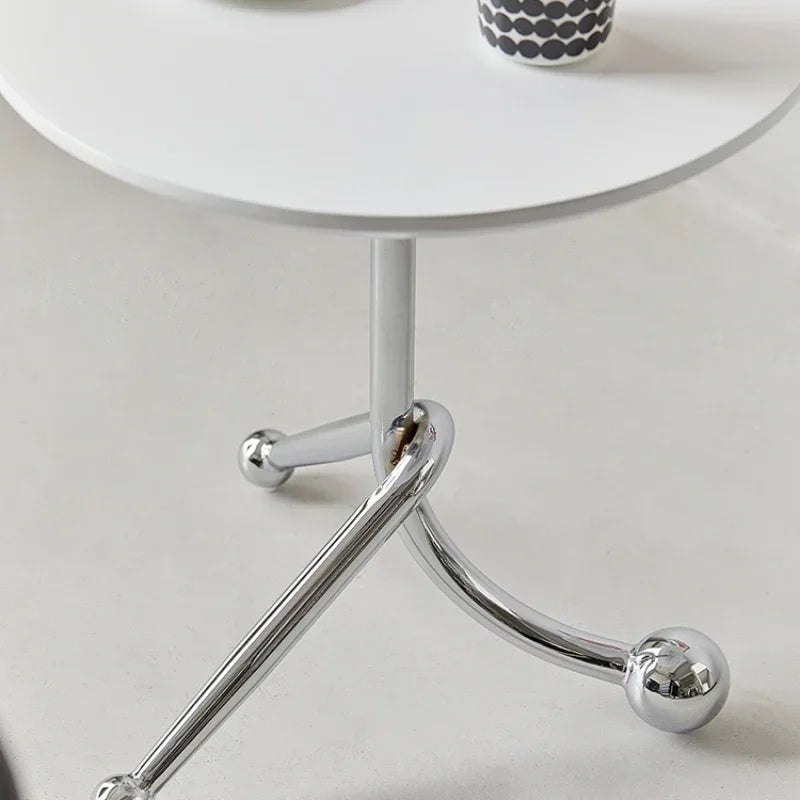 Twisted Stainless Steel Vintage Round Side Table