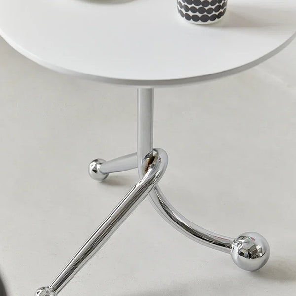 Twisted Stainless Steel Vintage Round Side Table