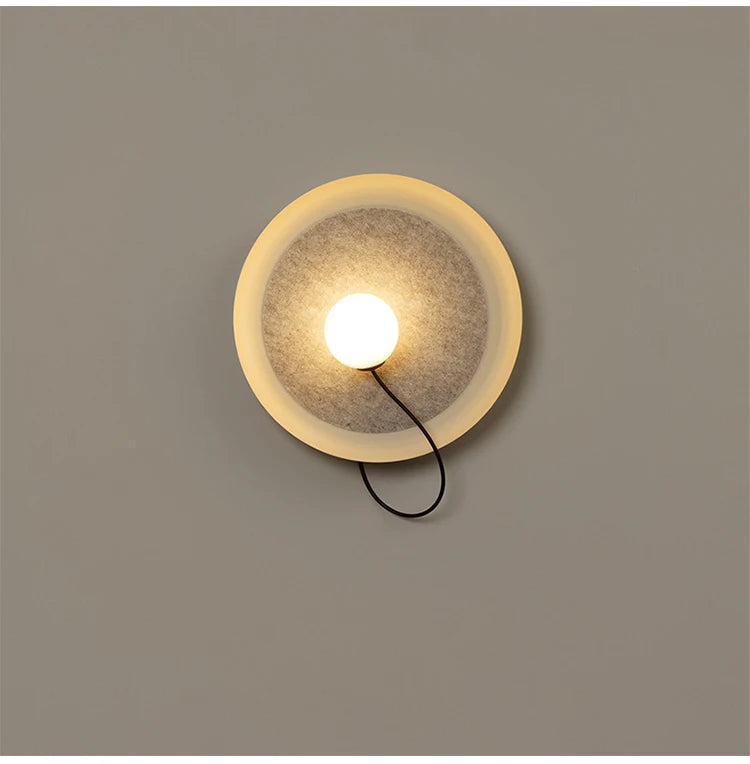 Oriental Plate With Bulb Wall Fixture