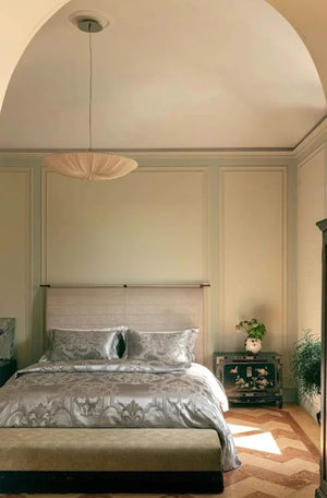 Yū Tokyo Japanese Wabi-Sabi Fabric Pendant Chandelier