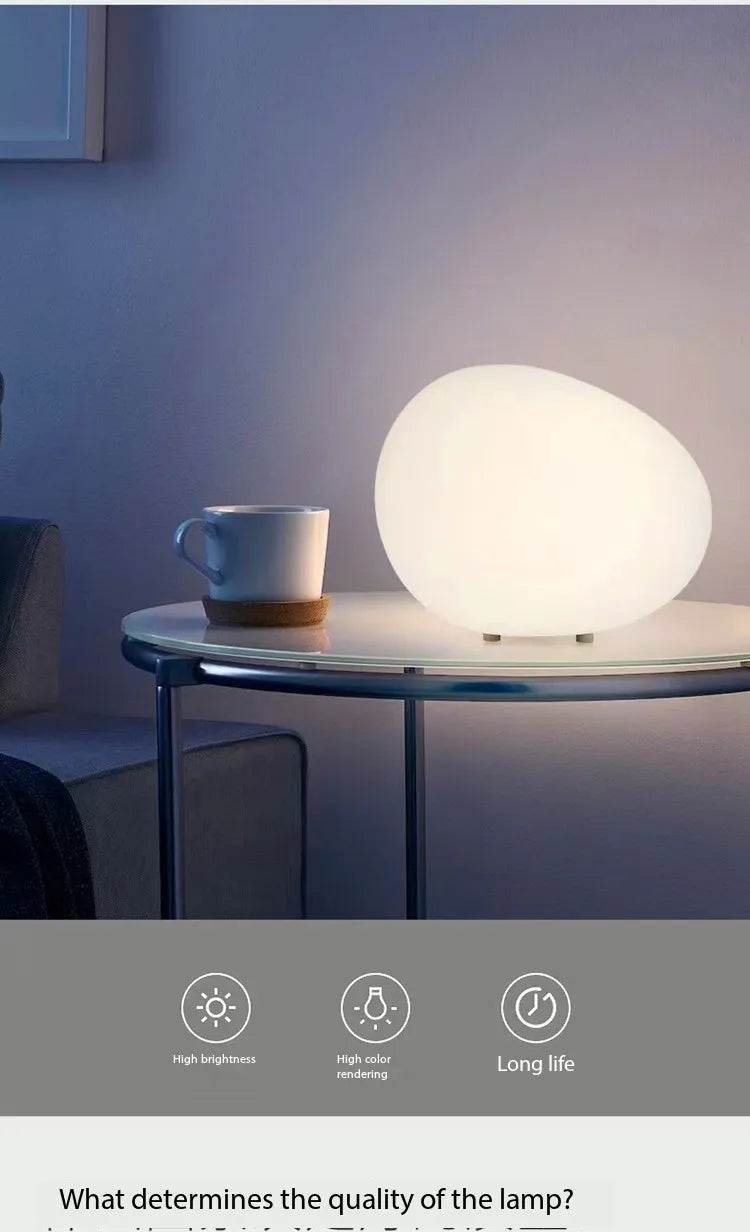 Minimalistic Stone Shape Atmosphere Table Lamp