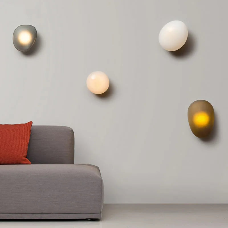 Japanese Pebble Wall Lamp