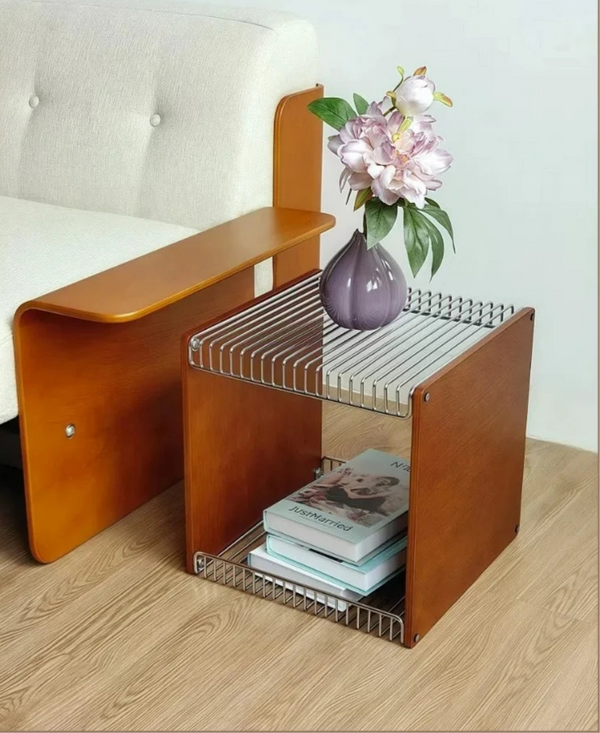 Yū Tokyo Antique Modular Metal & Solid Wood Cube Storage