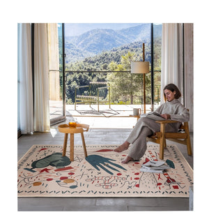 Tapis modernes de luxe abstraits et colorés avec graffitis