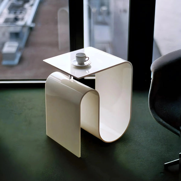 de homê White Wave Side Table