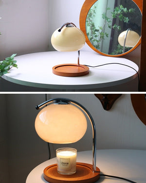 Lampe chauffe-bougie rétro en verre à intensité variable