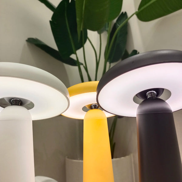 Lampe de table tactile sans fil inclinable en forme de champignon