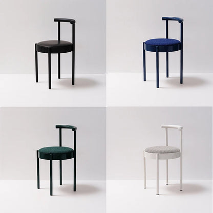 Mid-Century Modern Metal Leg Color Round Chair