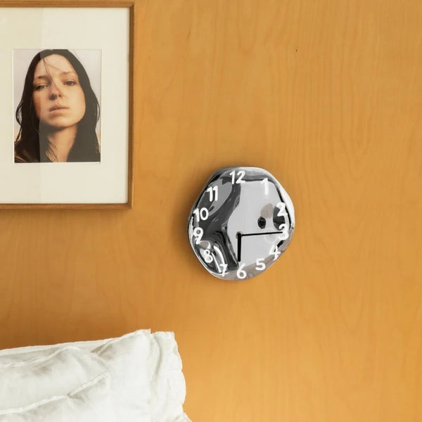 Chrome Electroplated Ceramic Wall Clock