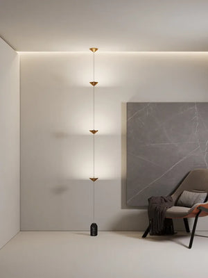 Linear Pendant Floor-to-Ceiling Lamp