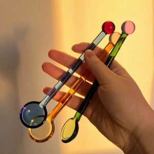 Colored Glass Mixing Spoon