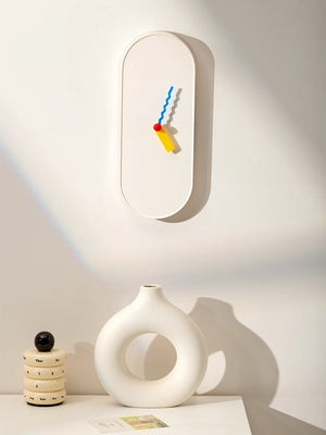 Epeius Minimalist Oval Long Wall Clock