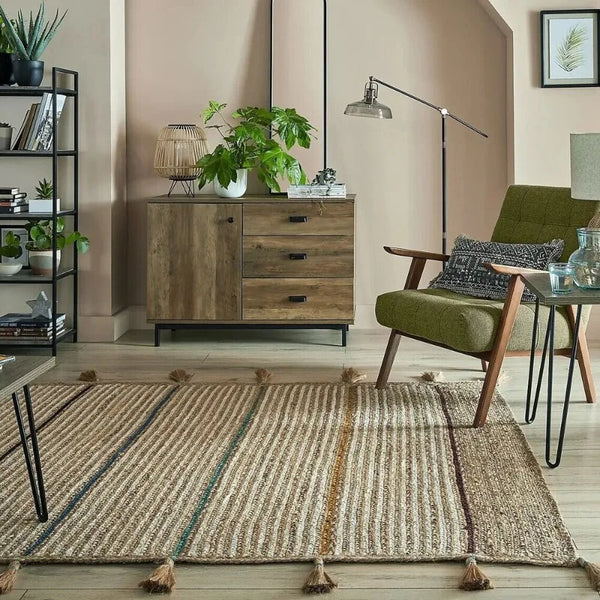 Jute Braided Hand-Crafted Indian Area Rug [Exclusive]