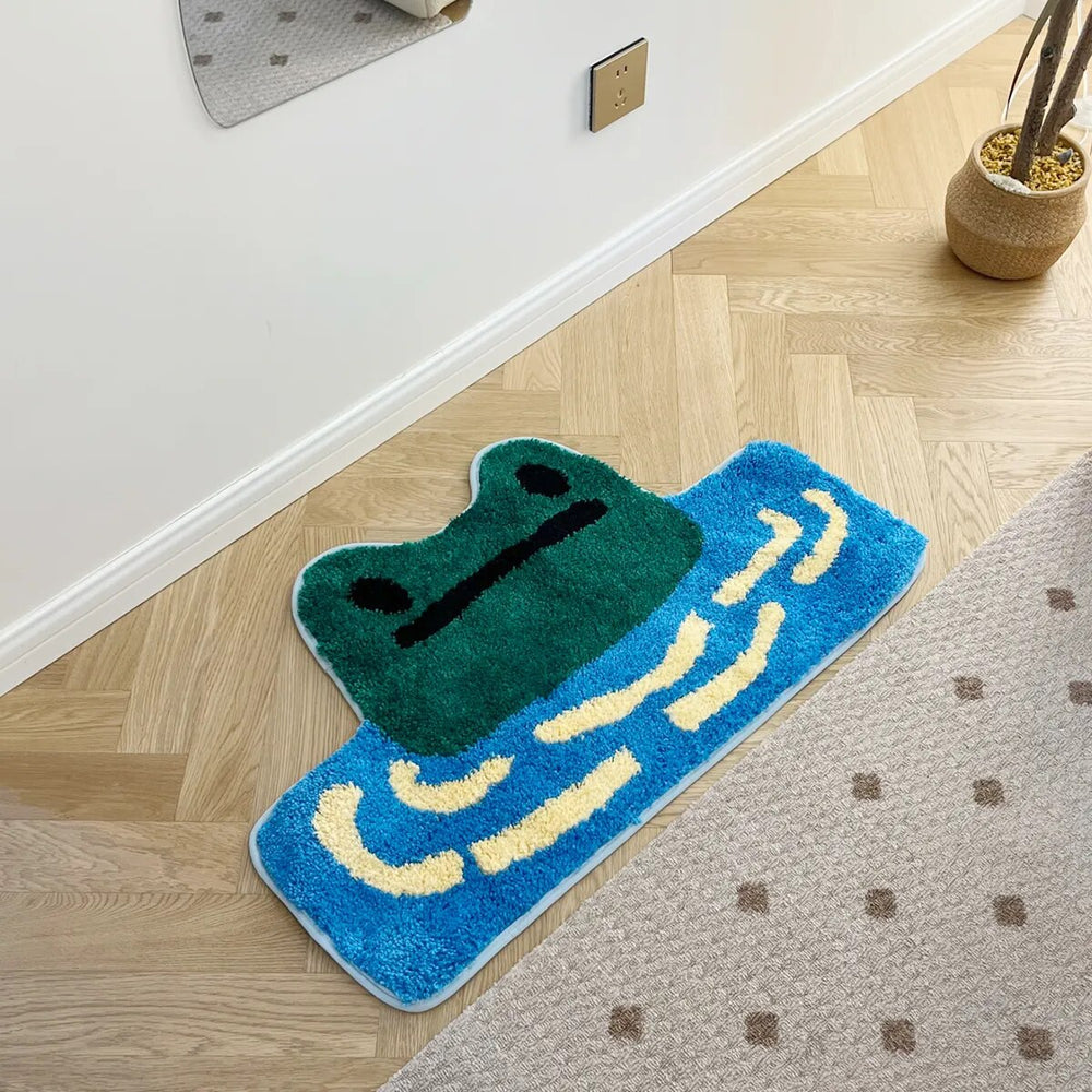 MokoMoko Frog In The Water Hand-Crafted Rug