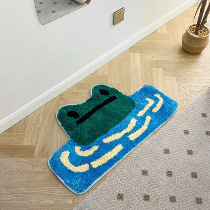 Frog In The Water Hand-Crafted Rug