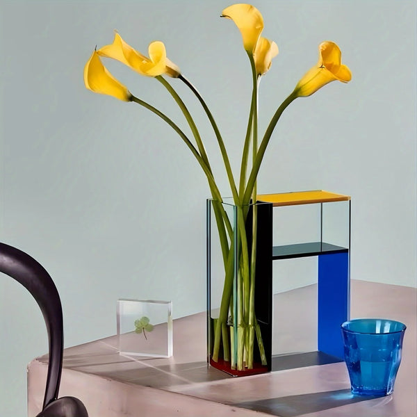 Color Block Acrylic Vase