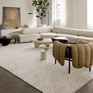 Indian Wool Hand-Woven Pebble Carpet Area Rug [Exclusive]