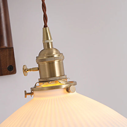 Japanese Retro Walnut Folding Wall Lamp