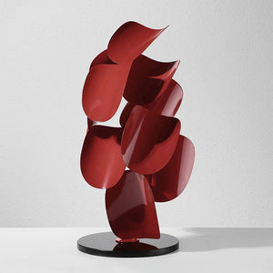 Luxuriöse Kunstskulptur aus Metallblättern