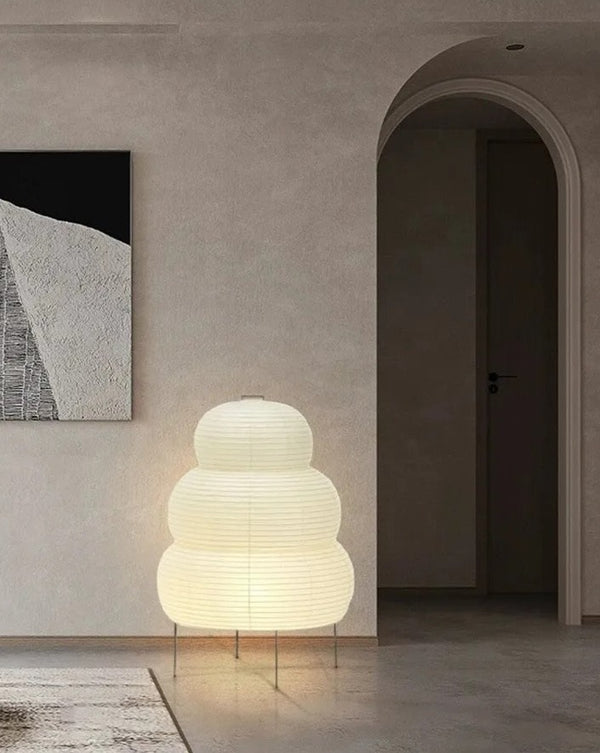 Yū Tokyo Japanese Wabi-Sabi Style Curvy Floor Lantern Lamp