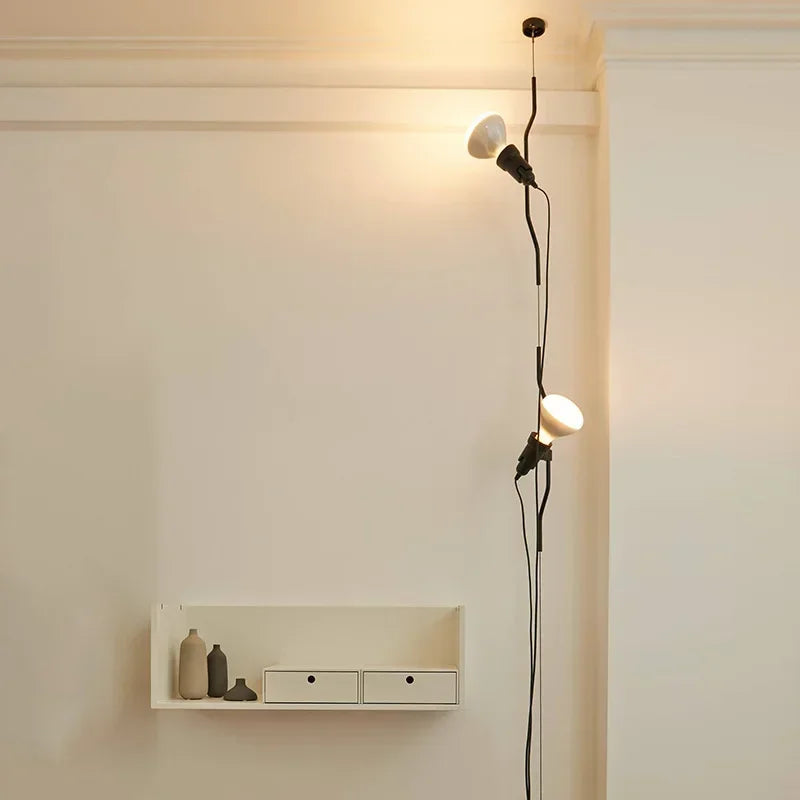 Italian Minimalist Exposed Bulb Adjustable Floor Lamp