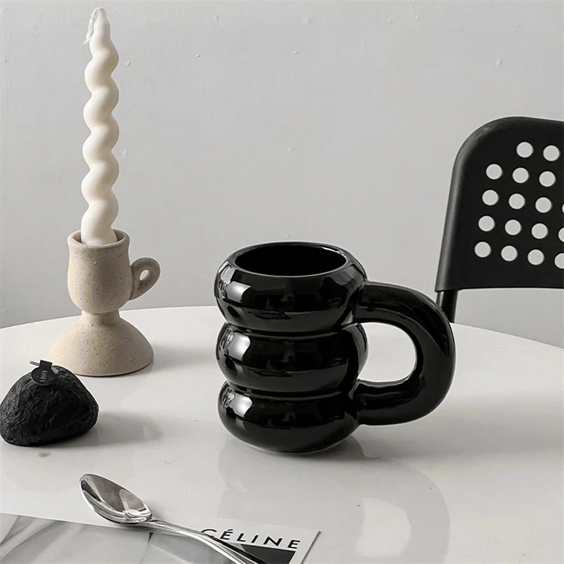 Embossed Donut Ceramic Mug