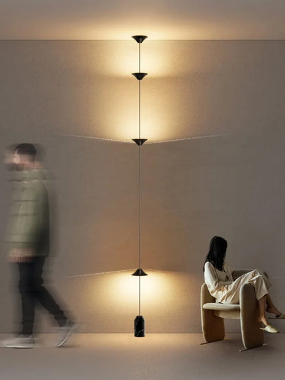 Linear Pendant Floor-to-Ceiling Lamp