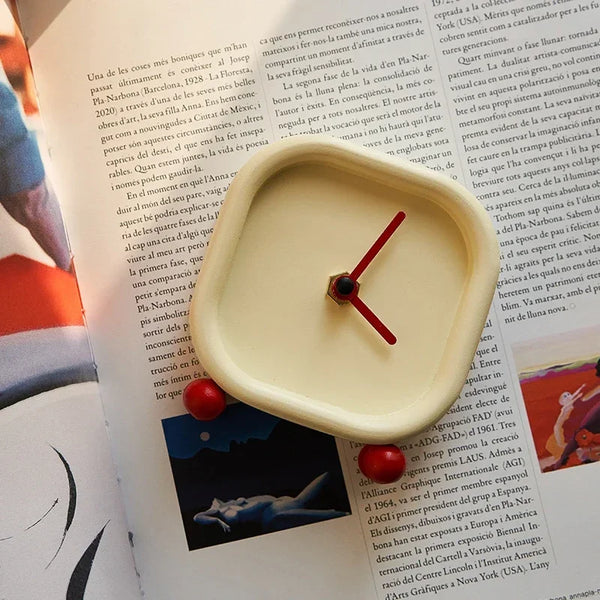 Minimalist Red Ball Desktop Clock