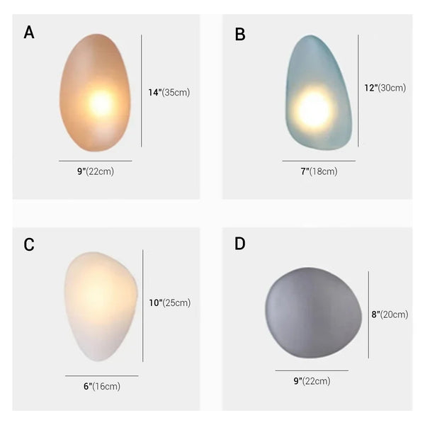Japanese Pebble Wall Lamp