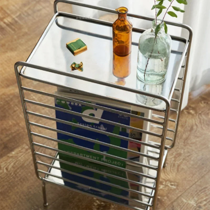 Industrial Style Minimalistic Metal Bar Side Table