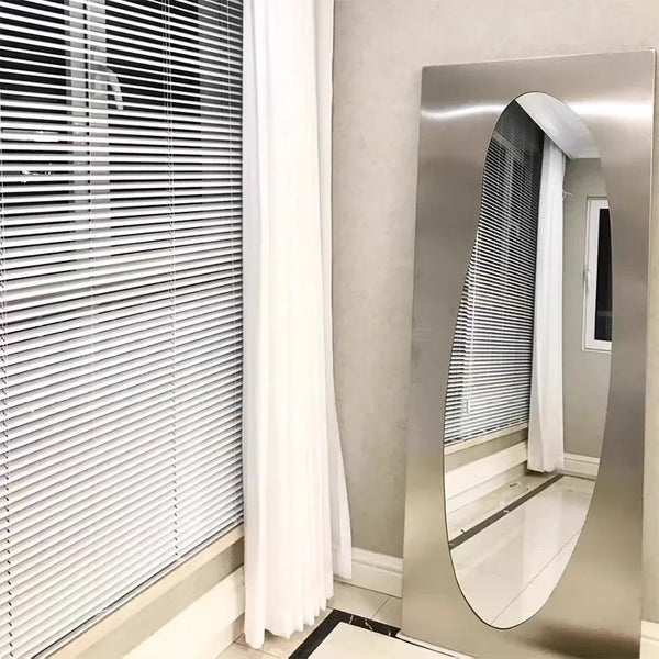 Studio Lima Stainless Steel Floor Wall Mirror