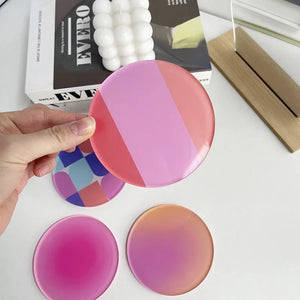 CMYD Acrylic Round Bauhaus Color Coaster