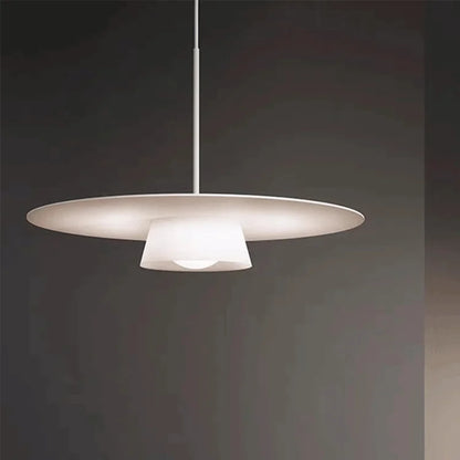 Thin Round Metal Plate Pendant Ceiling Light