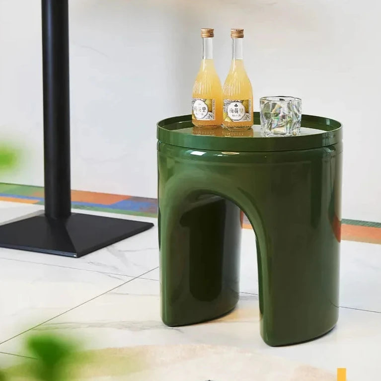 Multi-Purpose Round Stool with Flippable Tray – OnShelf