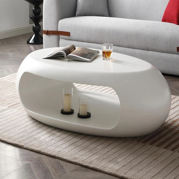 Oval Fiberglass Coffee Table