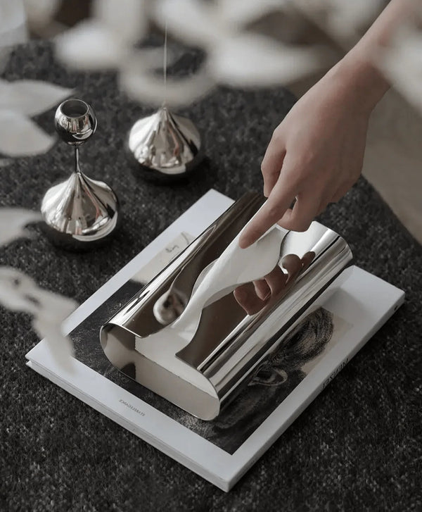Epeius Home Stainless Steel Mirror Tissue Holder