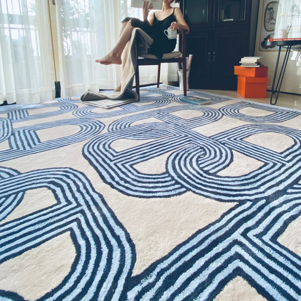 French Style Chain Pattern Carpet Area Rug