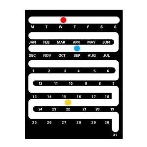 Bauhaus Sliding Perpetual Wall Calendar