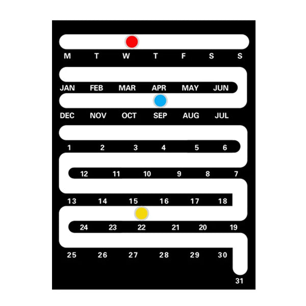 Bauhaus Sliding Perpetual Wall Calendar