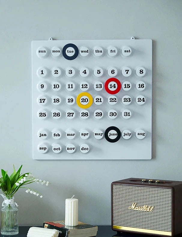 Retro Ring A Date Wall Mounted Calendar