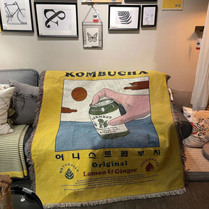 Kombucha Art Throw Blanket