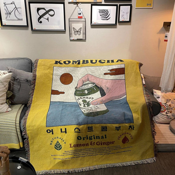 Kombucha Art Throw Blanket