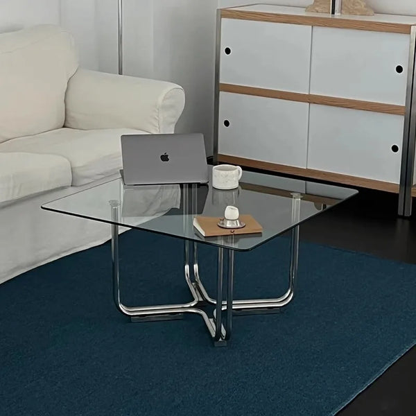 Studio Lima Stainless Steel Glass Coffee Table